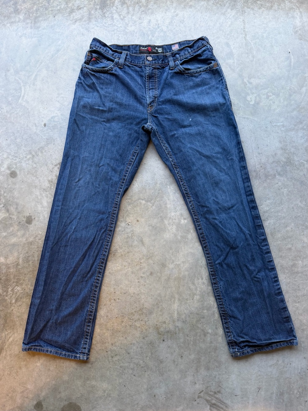 Ariat FR M4 Relaxed Boot Cut Jeans Men 36x36 Flame Resistant Blue Denim WorkWear